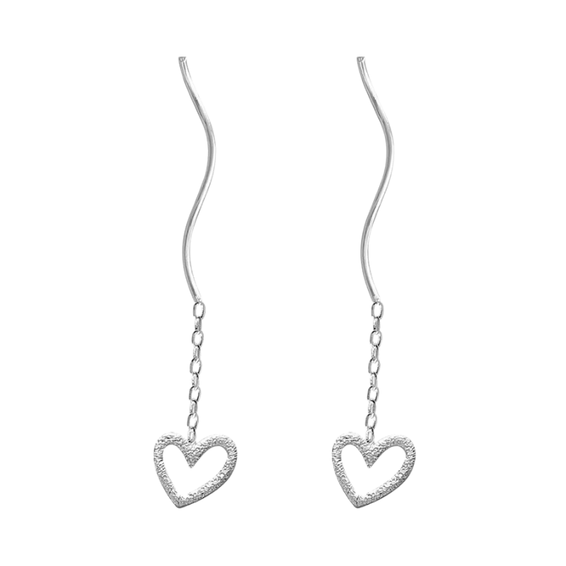 Heart Twist Through Drop Earrings