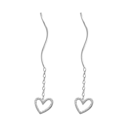 Heart Twist Through Drop Earrings