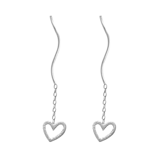 Heart Twist Through Drop Earrings