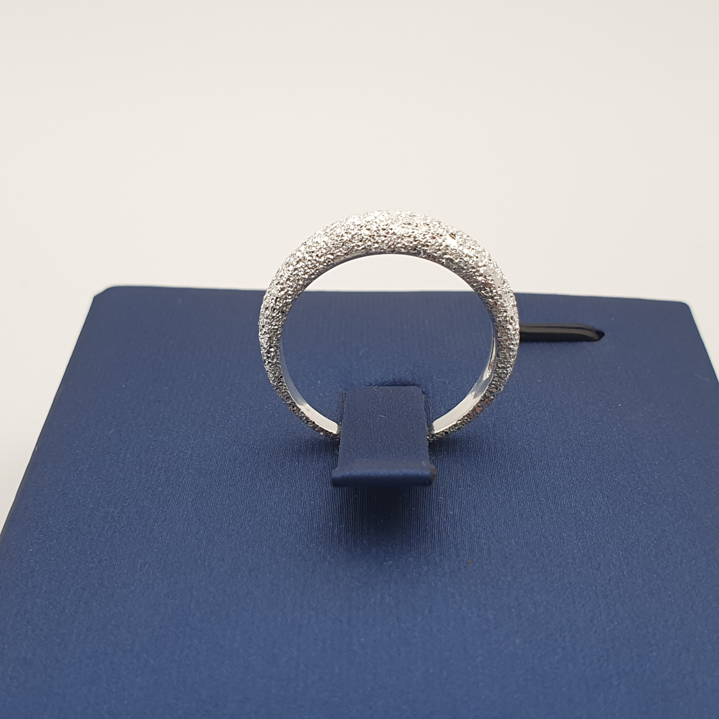 Textured Silver Adjustable Ring