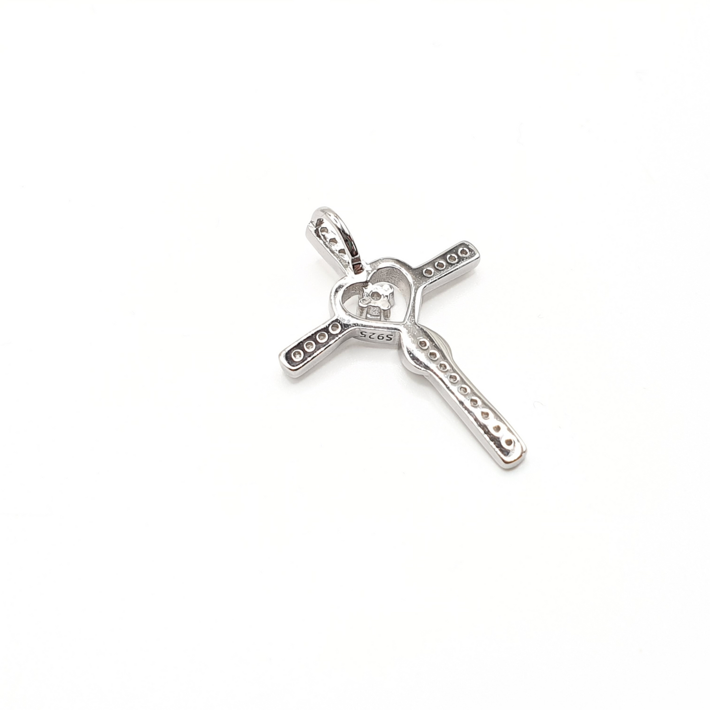 Infinity Heart Cross Pendant Necklace