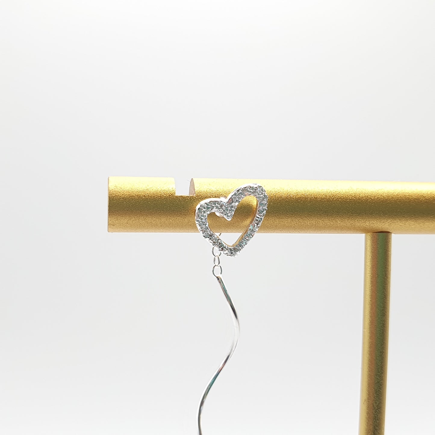 Heart Twist Through Drop Earrings