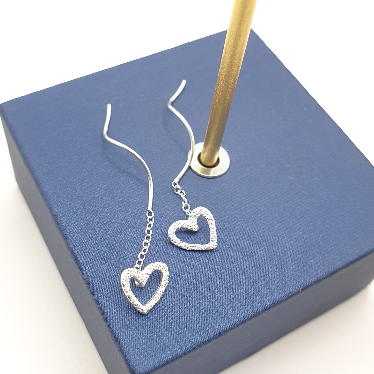 Heart Twist Through Drop Earrings