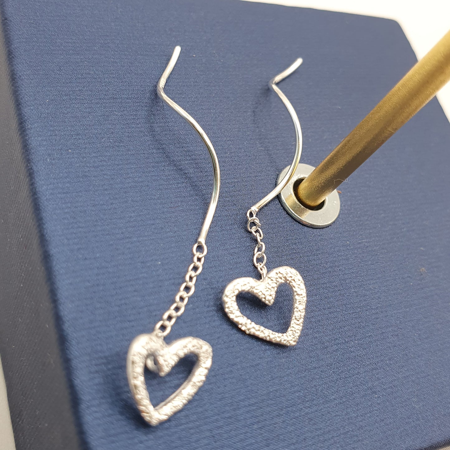 Heart Twist Through Drop Earrings