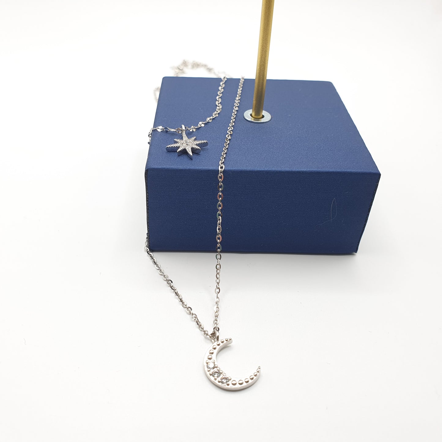 Splendid Star and Crescent Moon Necklace