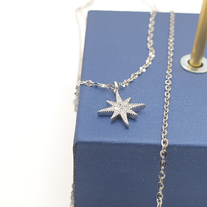 Splendid Star and Crescent Moon Necklace