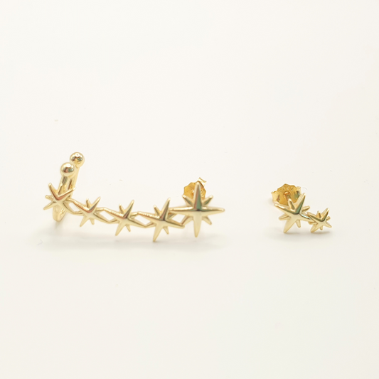 7 Stars Climber With Cuff Earrings