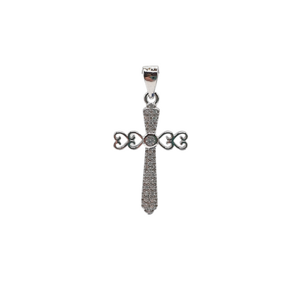 4 Hearts Cross Pendant Necklace