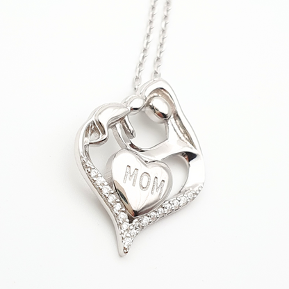 Mother and Baby Mom Pendant Necklace