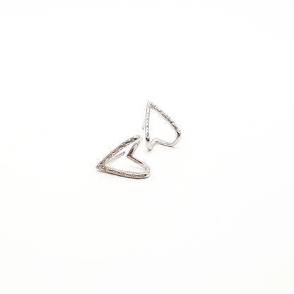 Upside-down V-Heart Earrings