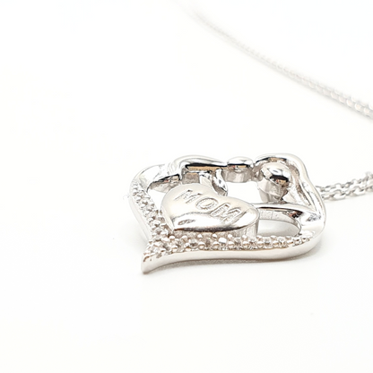 Mother and Baby Mom Pendant Necklace