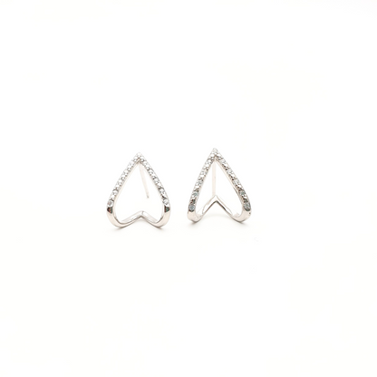 Upside-down V-Heart Earrings