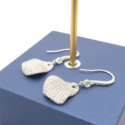 Sparkling Earrings Silver with Cubic Zirconia