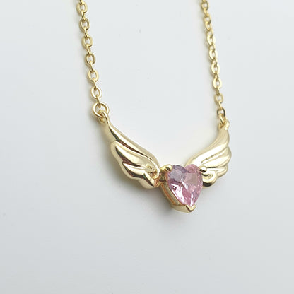 Winged Heart Pendant Necklace