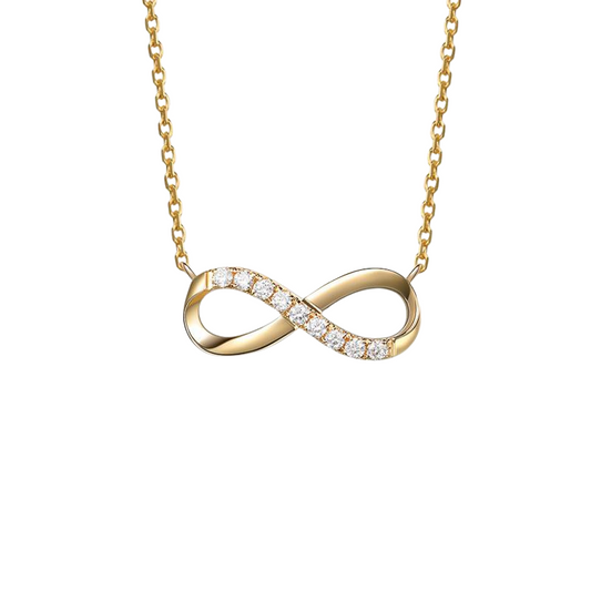 Infinity Crossover Cubic Zirconia Necklace