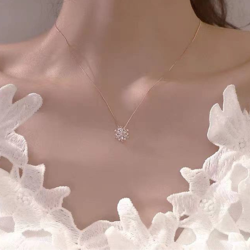 Snowflake Cubic Zirconia Necklace