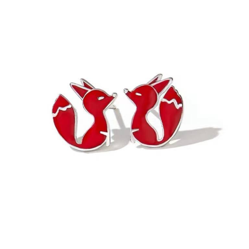 Red Foxy Fox Earrings