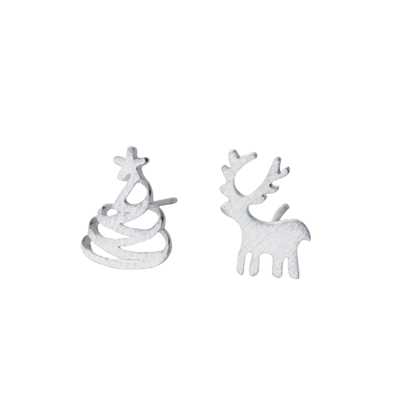 Christmas Earrings Tree and Reindeer