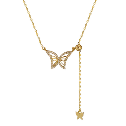 Butterflies Ball Zirconia Necklace