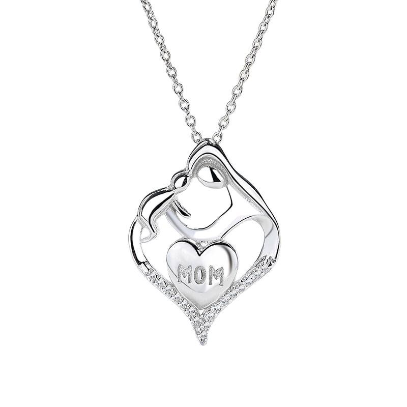 Mother and Baby Mom Pendant Necklace