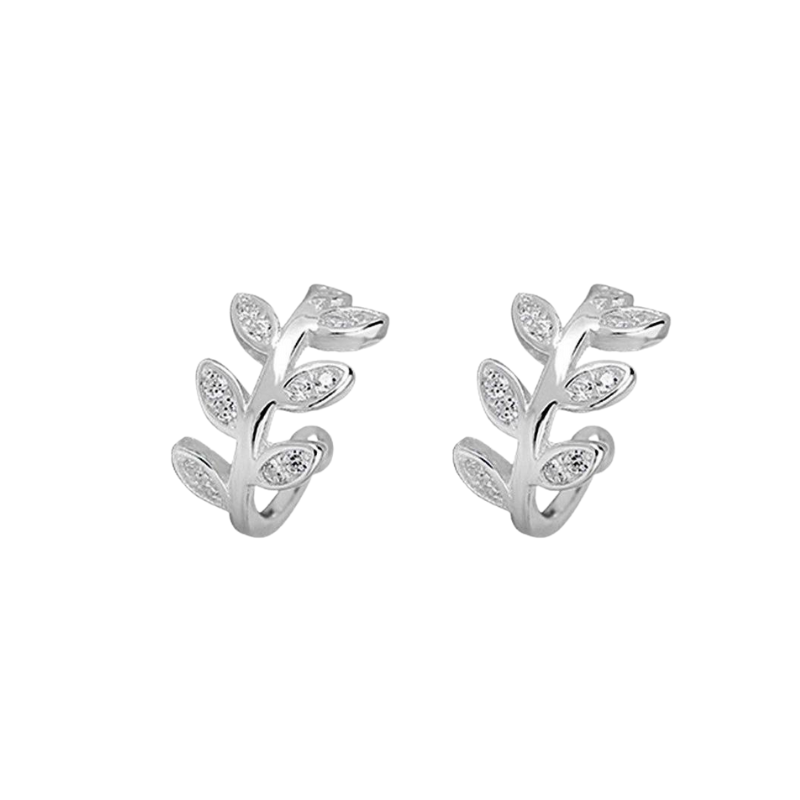 Laurel Leaves Cuff Earrings