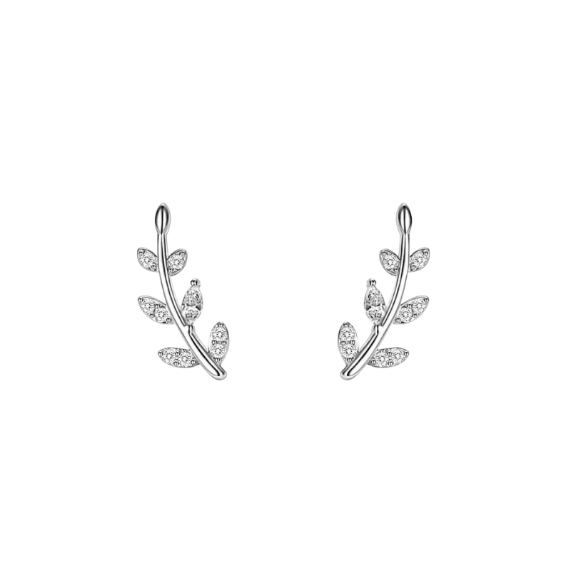 Seven Laurel Leaves Dainty Earrings