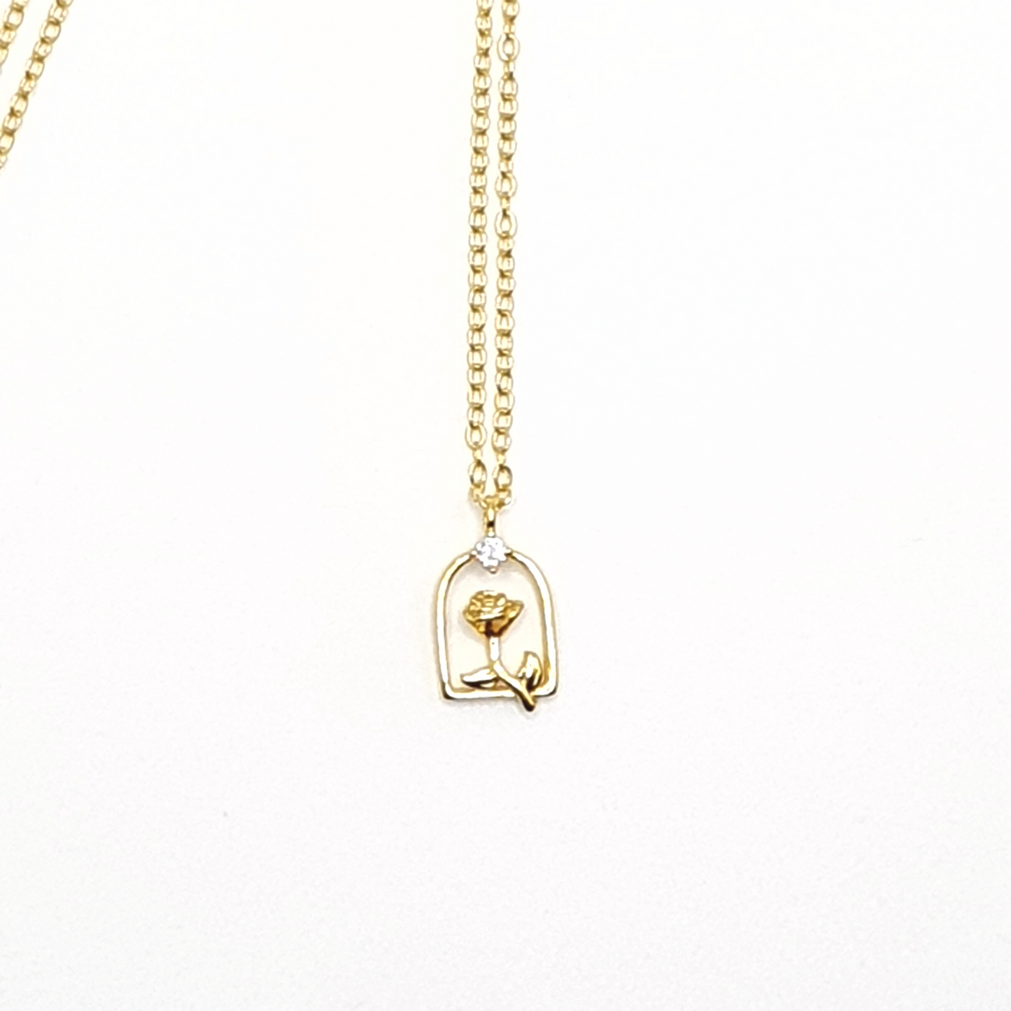 Enchanted Rose Pendant Necklace