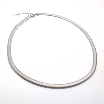 Slender Flat Snake Chain Stainless Steel