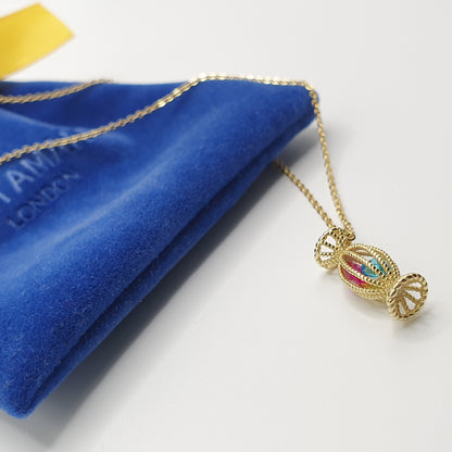 Sweet Bonbon Pendant Necklace Gold Plated