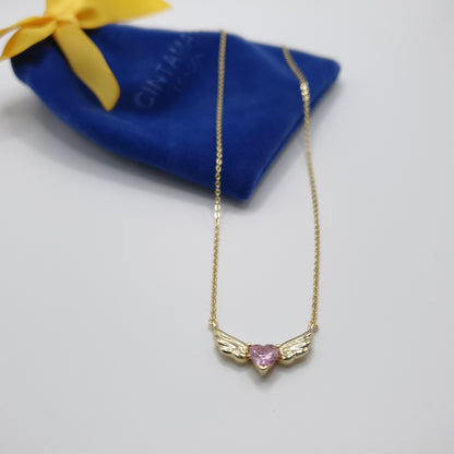 Winged Heart Pendant Necklace