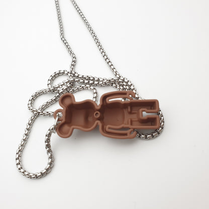 Hip-hop / Rave Stainless Steel Bear Pendant Necklace