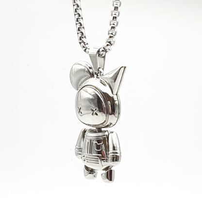 Space Robot Bear Pendant Necklace