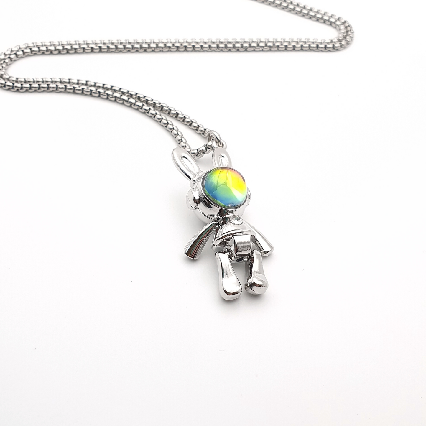 Space Bunny Rabbit Astronaut Pendant Chain Necklace