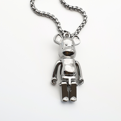 Rave Stainless Steel Bear Necklace