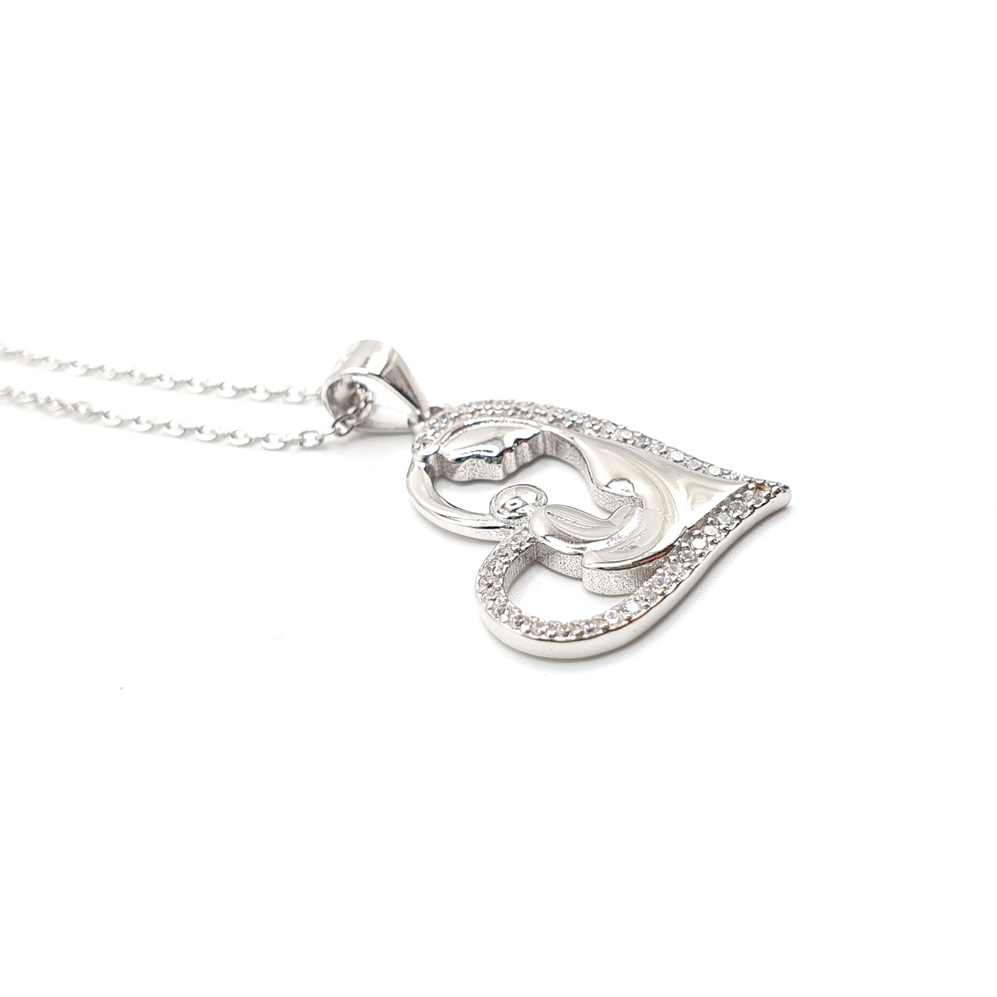 Mother and Baby Pendant Necklace