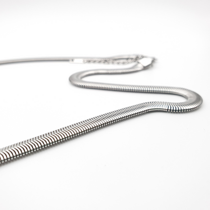 Slender Flat Snake Chain Stainless Steel