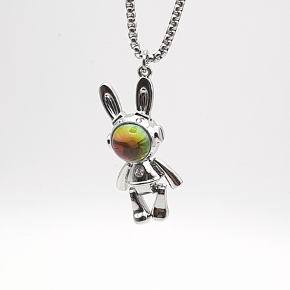 Space Bunny Rabbit Astronaut Pendant Chain Necklace