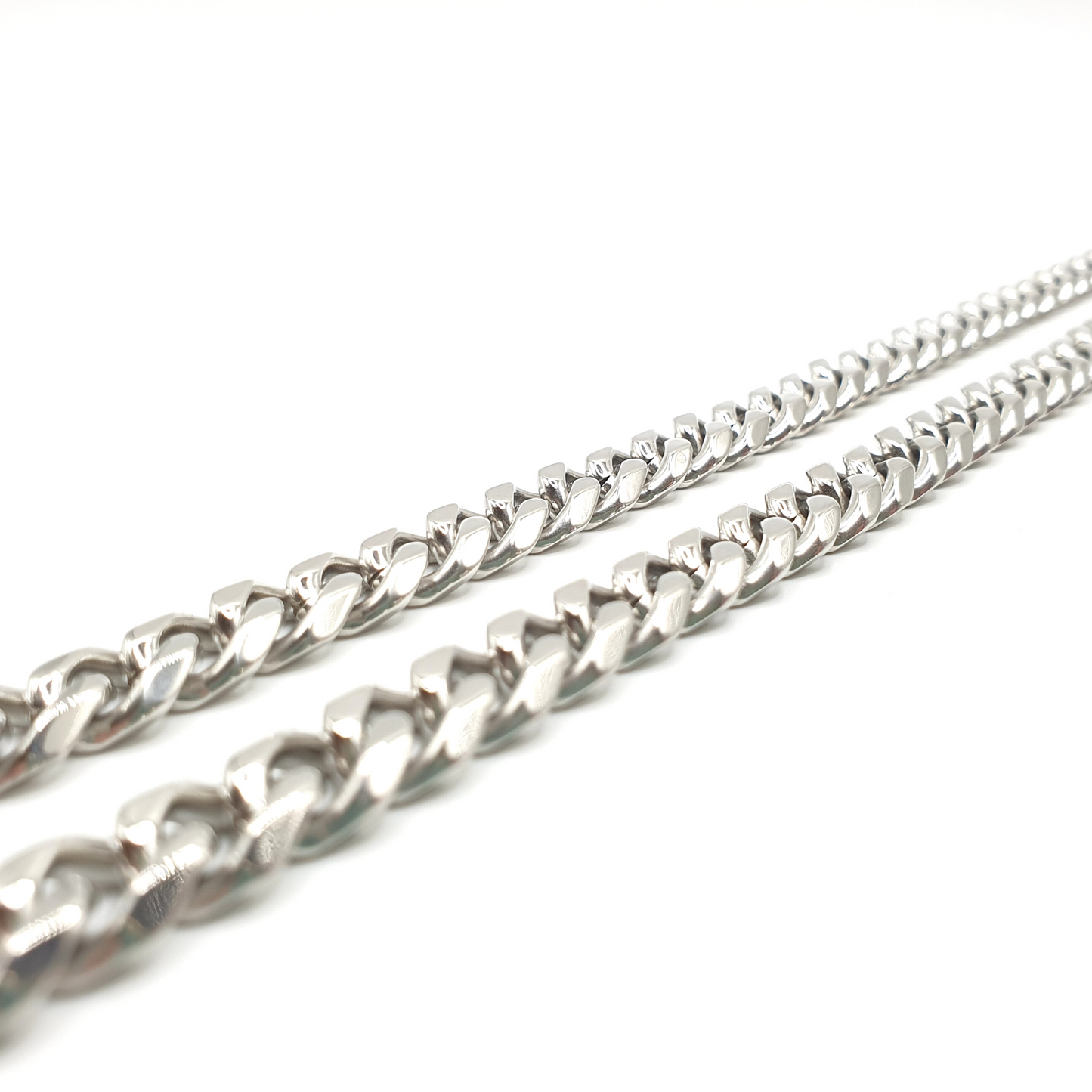 55cm Long Stainless Steel Cuban Chain