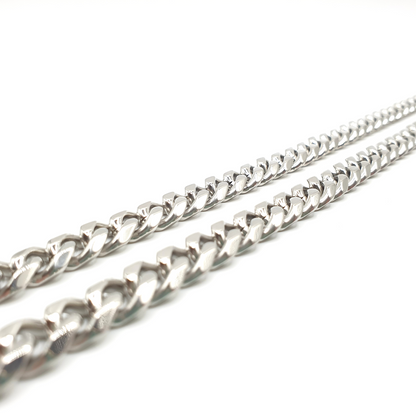 55cm Long Stainless Steel Cuban Chain