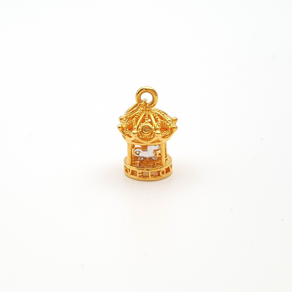 Delicate Carousel Charm in 18K Gold