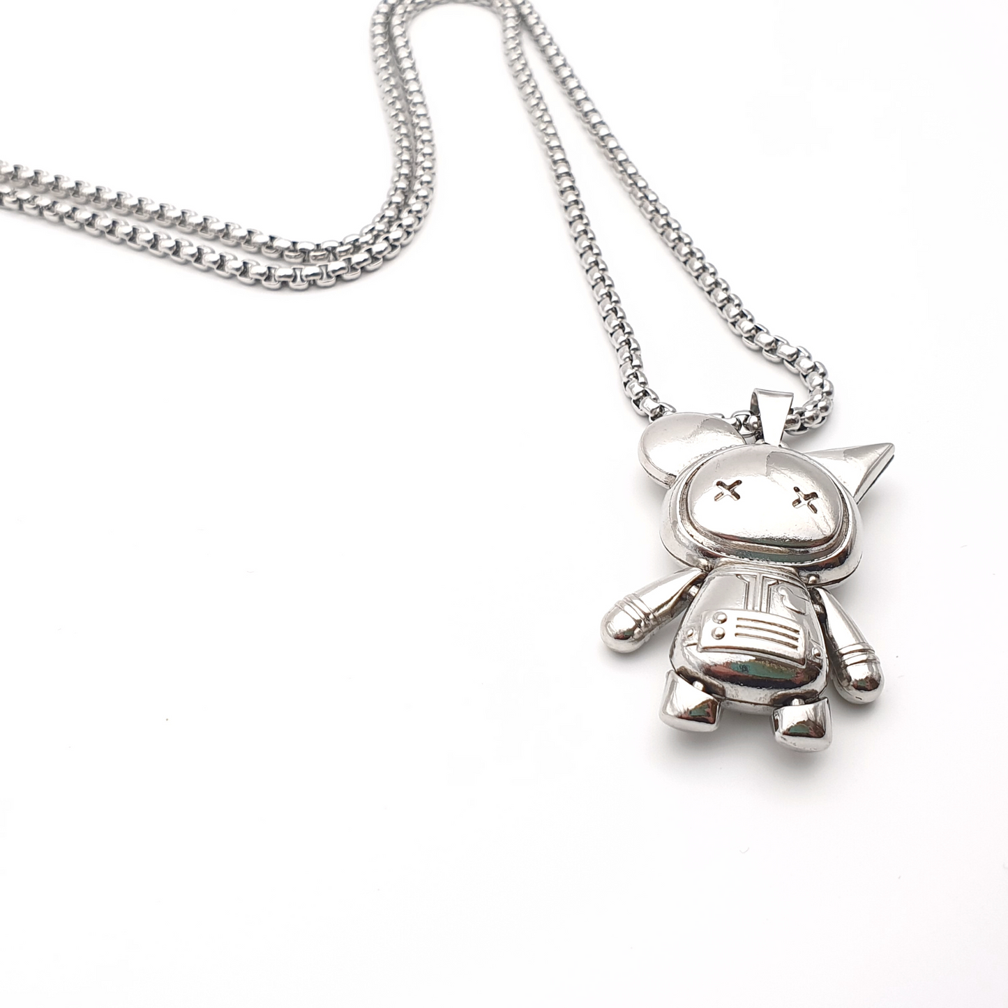 Space Robot Bear Pendant Necklace