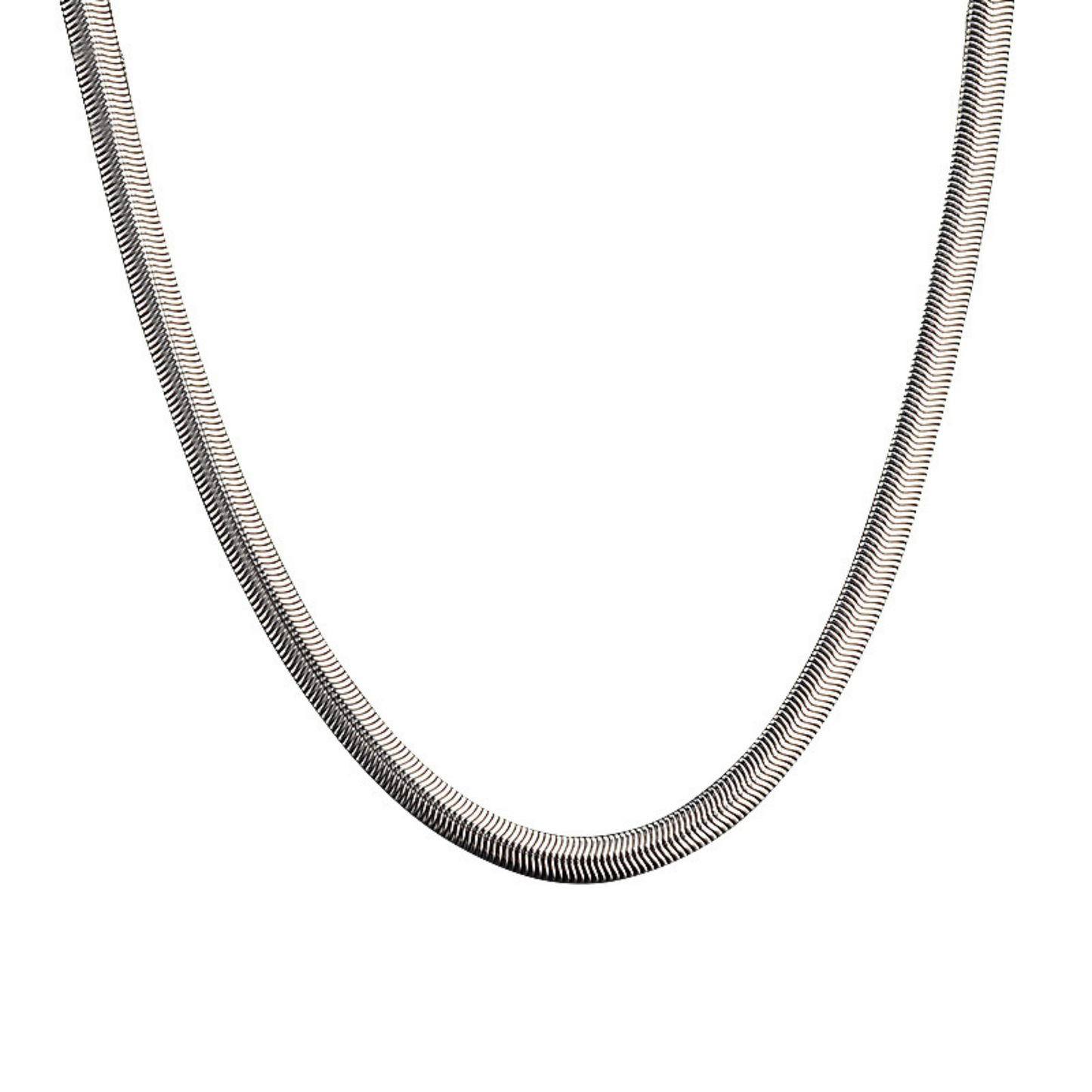 Slender Flat Snake Chain Stainless Steel