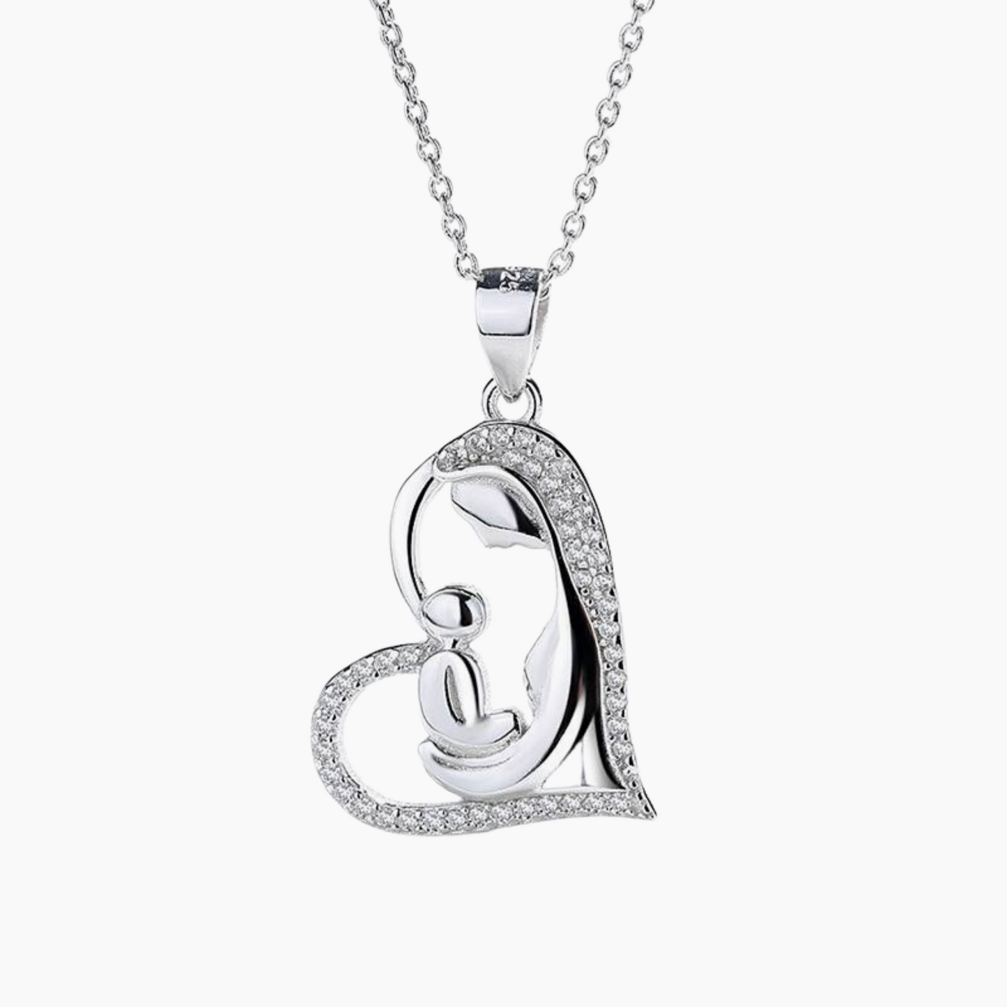 Mother and Baby Pendant Necklace