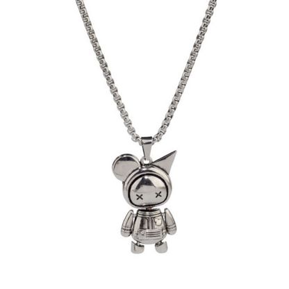 Space Robot Bear Pendant Necklace