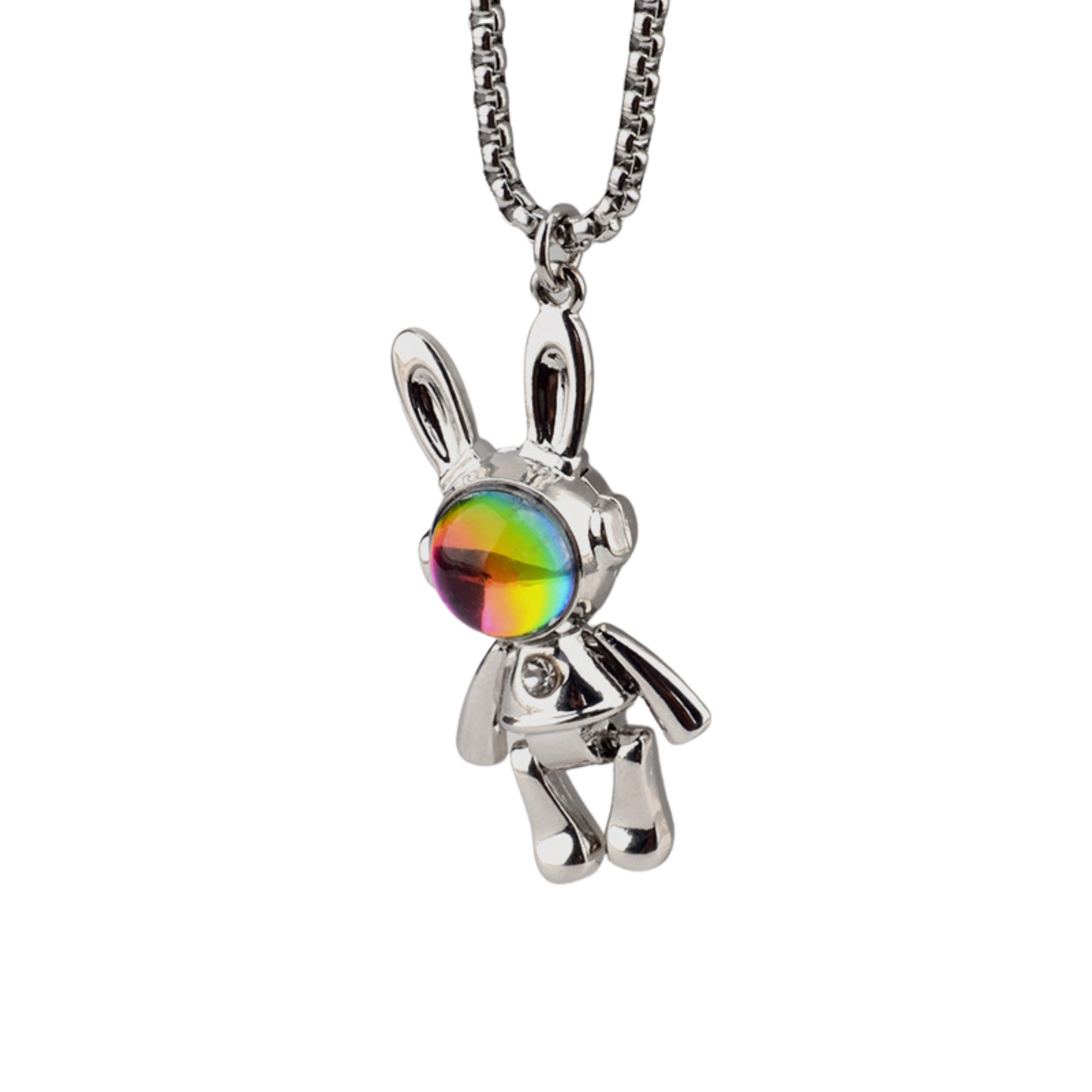 Space Bunny Rabbit Astronaut Pendant Chain Necklace