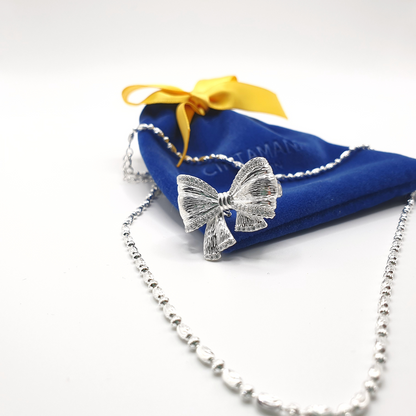 Bow Brooch Necklace