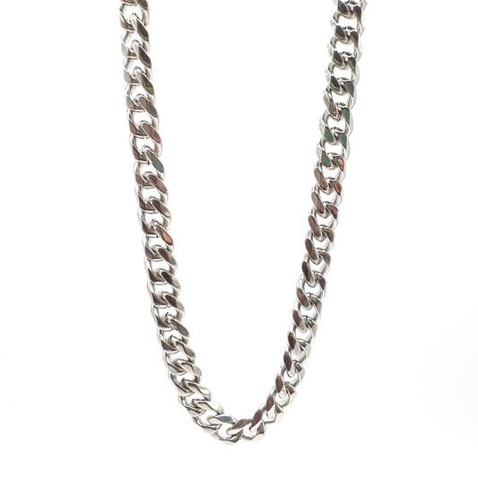 55cm Long Stainless Steel Cuban Chain