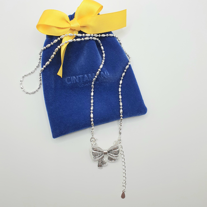 Bow Brooch Necklace