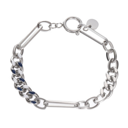 Blue and White Detailing Bracelet Stainless Steel