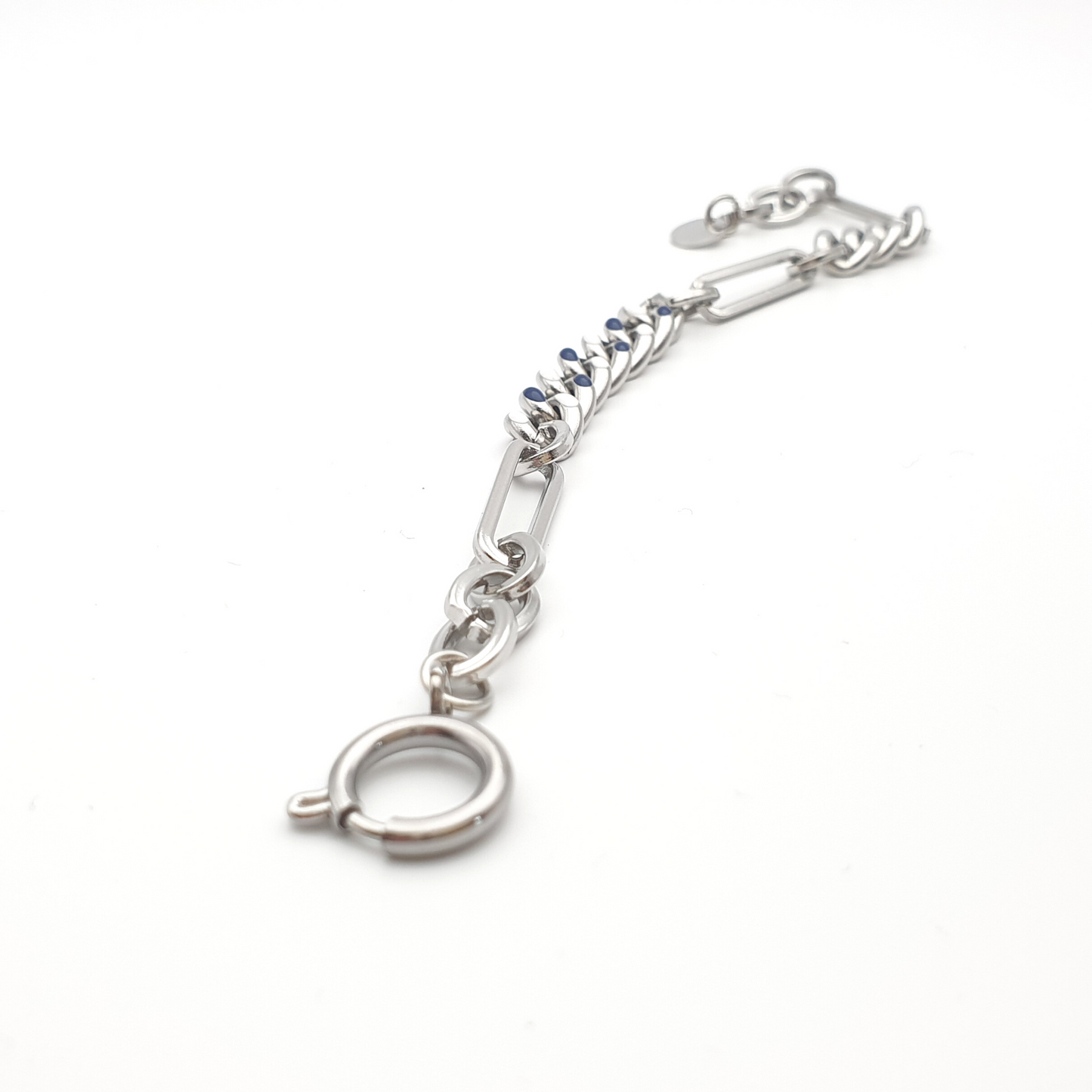 Blue and White Detailing Bracelet Stainless Steel